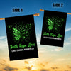 Faith Hope Love Butterfly Liver Cancer Awareness Flag Green Ribbon Flag | Teecentury.com