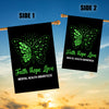 Faith Hope Love Butterfly Mental Health Awareness Flag Green Ribbon Flag | Teecentury.com