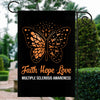 Faith Hope Love Butterfly Multiple Sclerosis Awareness Flag Orange Ribbon Flag | Teecentury.com