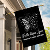 Faith Hope Love Butterfly Parkinson's Disease Awareness Flag Grey Ribbon Flag | Teecentury.com