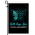Faith Hope Love Butterfly Peritoneal Cancer Awareness Flag Teal Ribbon Flag | Teecentury.com