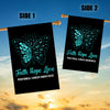 Faith Hope Love Butterfly Peritoneal Cancer Awareness Flag Teal Ribbon Flag | Teecentury.com