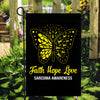 Faith Hope Love Butterfly Sarcoma Awareness Flag Yellow Ribbon Flag | Teecentury.com