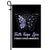 Faith Hope Love Butterfly Stomach Cancer Awareness Flag Periwinkle Ribbon Flag | Teecentury.com