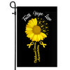 Faith Hope Love Childhood Cancer Awareness Flag Daisy Flower Gold Ribbon Flag | Teecentury.com