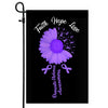 Faith Hope Love Domestic Violence Awareness Flag Daisy Flower Purple Ribbon Flag | Teecentury.com
