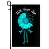 Faith Hope Love Dysautonomia Awareness Flag Daisy Flower Turquoise Ribbon Flag | Teecentury.com