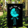 Faith Hope Love Dysautonomia Awareness Flag Daisy Flower Turquoise Ribbon Flag | Teecentury.com