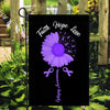Faith Hope Love Epilepsy Awareness Flag Daisy Flower Purple Ribbon Flag | Teecentury.com
