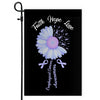 Faith Hope Love Esophageal Cancer Awareness Flag Daisy Flower Periwinkle Ribbon Flag | Teecentury.com