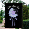 Faith Hope Love Esophageal Cancer Awareness Flag Daisy Flower Periwinkle Ribbon Flag | Teecentury.com