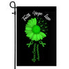 Faith Hope Love Liver Cancer Awareness Flag Daisy Flower Green Ribbon Flag | Teecentury.com