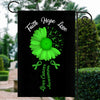 Faith Hope Love Liver Cancer Awareness Flag Daisy Flower Green Ribbon Flag | Teecentury.com
