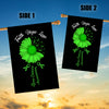 Faith Hope Love Liver Cancer Awareness Flag Daisy Flower Green Ribbon Flag | Teecentury.com