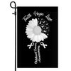 Faith Hope Love Lung Cancer Awareness Flag Daisy Flower White Ribbon Flag | Teecentury.com