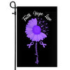 Faith Hope Love Lupus Awareness Flag Daisy Flower Purple Ribbon Flag | Teecentury.com