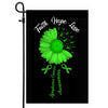 Faith Hope Love Lymphoma Cancer Awareness Flag Daisy Flower Green Ribbon Flag | Teecentury.com