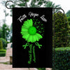 Faith Hope Love Mental Health Awareness Flag Daisy Flower Green Ribbon Flag | Teecentury.com