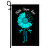 Faith Hope Love Ovarian Cancer Awareness Flag Daisy Flower Teal Ribbon Flag | Teecentury.com