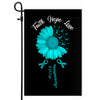 Faith Hope Love PCOS Awareness Flag Daisy Flower Teal Ribbon Flag | Teecentury.com