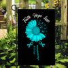 Faith Hope Love PCOS Awareness Flag Daisy Flower Teal Ribbon Flag | Teecentury.com