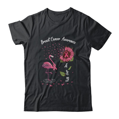 Faith Hope Love Pink Flamingo Ribbon Breast Cancer Awareness T-Shirt & Hoodie | Teecentury.com