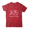 Faith Hope Love Pink Ribbon Flower Breast Cancer Awareness T-Shirt & Hoodie | Teecentury.com