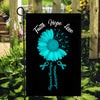 Faith Hope Love Trigeminal Neuralgia Awareness Flag Daisy Flower Teal Ribbon Flag | Teecentury.com