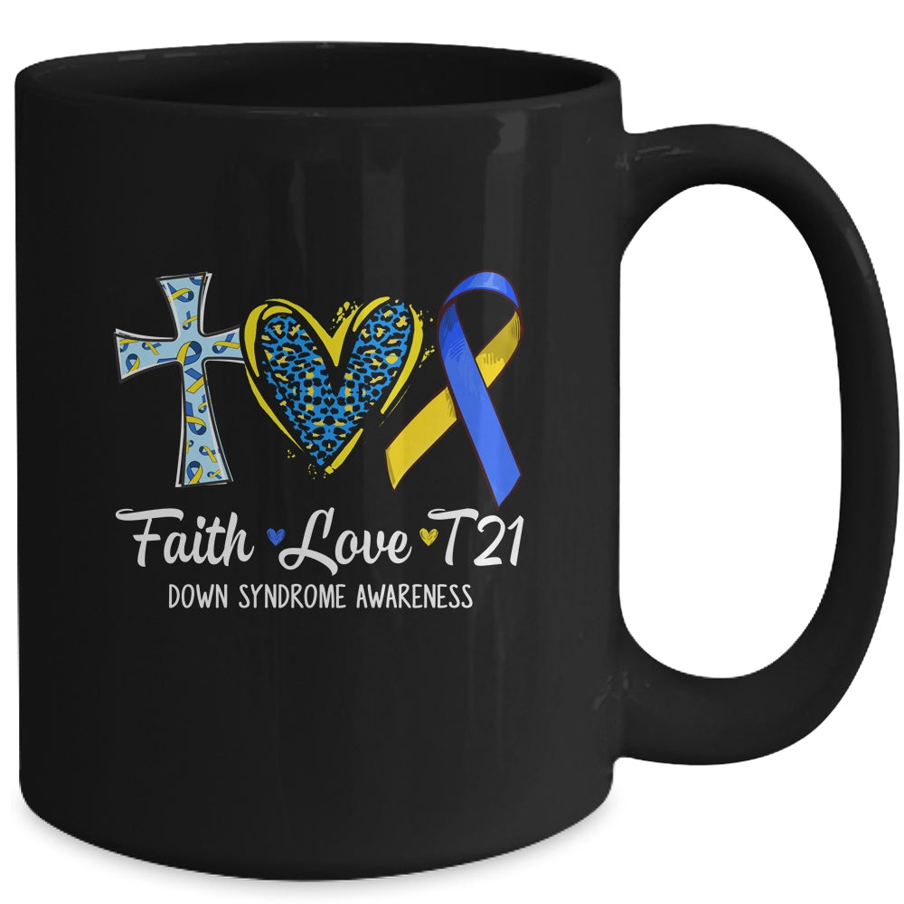 Faith Love Down Syndrome Awareness Christian Men Women Mug | teecentury