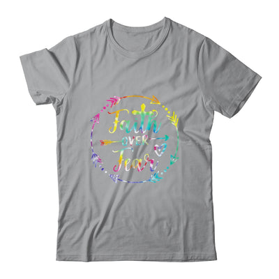Faith Over Fear Arrow Cute Lettering Inspirational Christian Shirt & Hoodie | teecentury