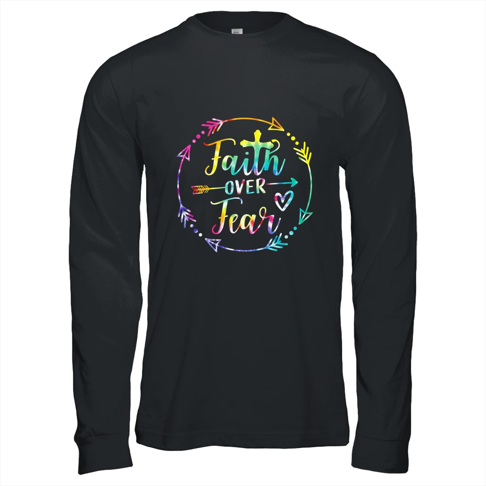 Faith Over Fear Arrow Cute Lettering Inspirational Christian Shirt & Hoodie | teecentury