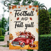 Fall Car Pumpkin Flag Football Flag Autumn Leaves Flag | Teecentury.com