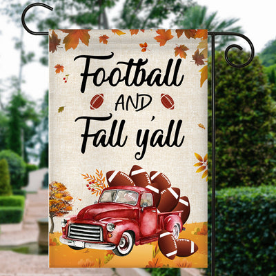 Fall Car Pumpkin Flag Football Flag Autumn Leaves Flag | Teecentury.com