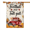 Fall Car Pumpkin Flag Football Flag Autumn Leaves Flag | Teecentury.com