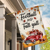 Fall Car Pumpkin Flag Football Flag Autumn Leaves Flag | Teecentury.com