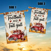 Fall Car Pumpkin Flag Football Flag Autumn Leaves Flag | Teecentury.com