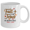 Fall For Jesus He Never Leaves Leopard Partten Mug Coffee Mug | Teecentury.com