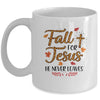 Fall For Jesus He Never Leaves Leopard Partten Mug Coffee Mug | Teecentury.com