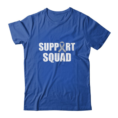 Family Brain Cancer Awareness Grey Ribbon Support Squad T-Shirt & Hoodie | Teecentury.com