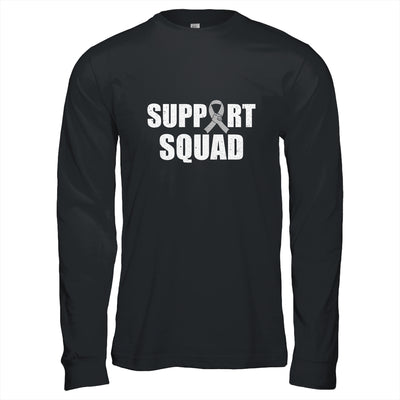 Family Brain Cancer Awareness Grey Ribbon Support Squad T-Shirt & Hoodie | Teecentury.com