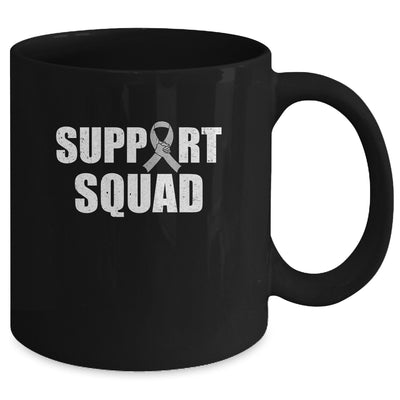 Family Brain Cancer Awareness Grey Ribbon Support Squad Mug Coffee Mug | Teecentury.com