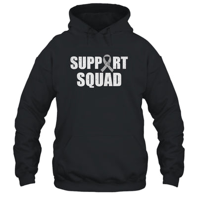 Family Brain Cancer Awareness Grey Ribbon Support Squad T-Shirt & Hoodie | Teecentury.com