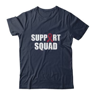 Family Multiple Myeloma Awareness Burgundy Ribbon Support Squad T-Shirt & Hoodie | Teecentury.com