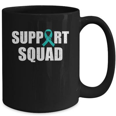 Family Ovarian Cancer Awareness Teal Ribbon Support Squad Mug Coffee Mug | Teecentury.com