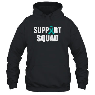 Family Ovarian Cancer Awareness Teal Ribbon Support Squad T-Shirt & Hoodie | Teecentury.com