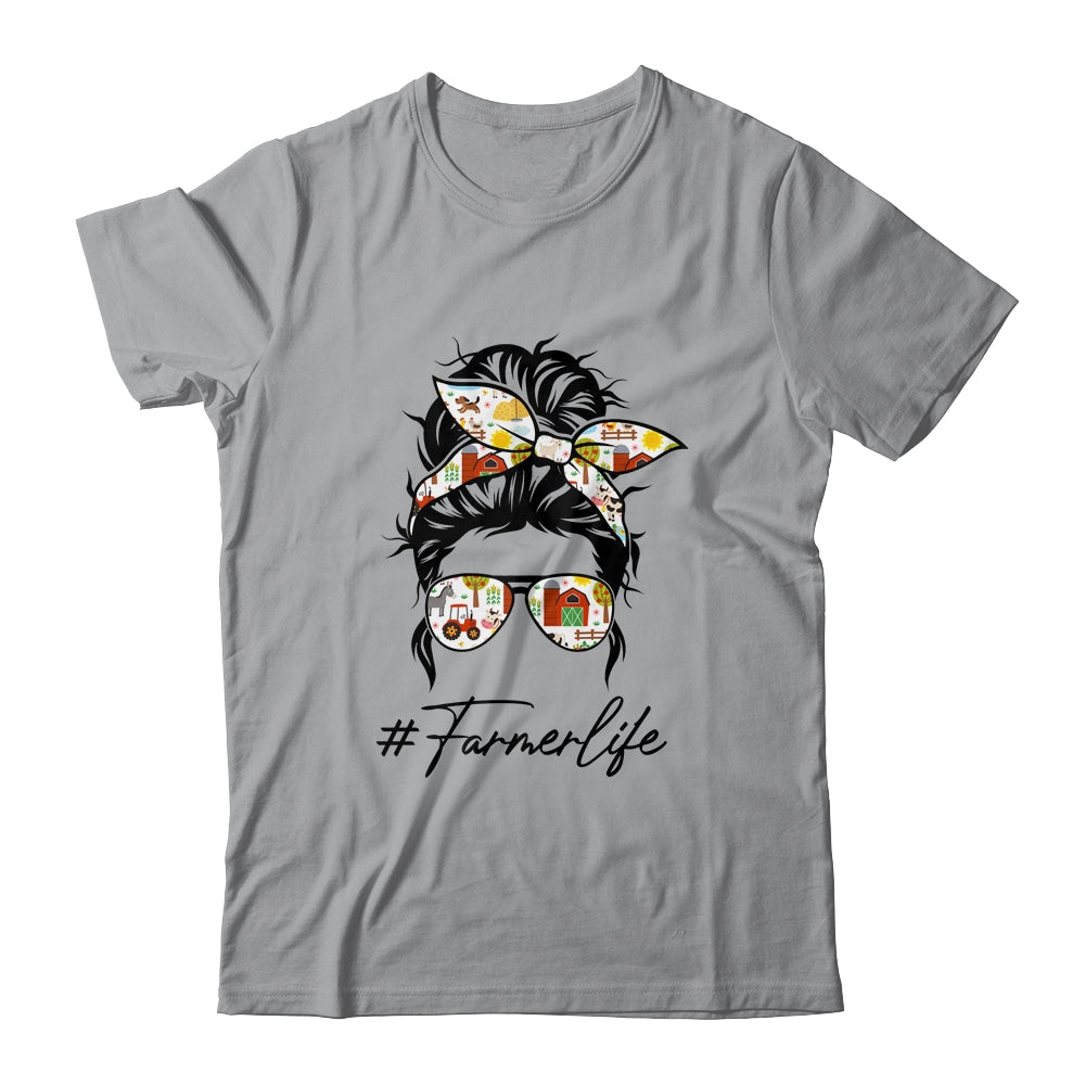 Farm Life Messy Hair Funny Farm Women Girl T-Shirt & Tank Top | Teecentury.com