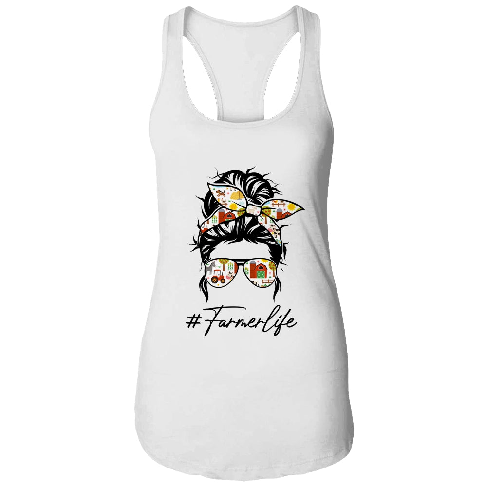 Farm Life Messy Hair Funny Farm Women Girl T-Shirt & Tank Top | Teecentury.com