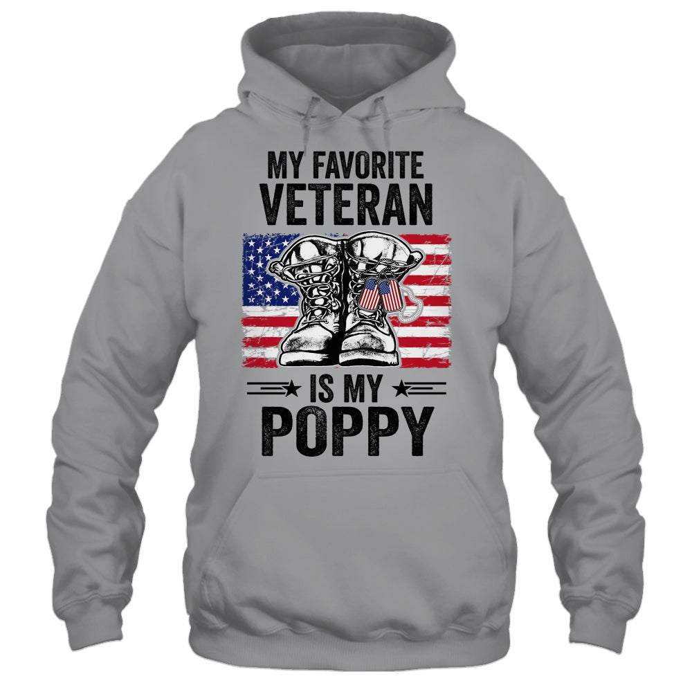 Father Veterans Day My Favorite Veteran Is My Poppy T-Shirt & Hoodie | Teecentury.com