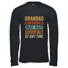 Fathers Day Grandad Warning May Nap Suddenly At Any Time T-Shirt & Hoodie | Teecentury.com