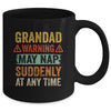 Fathers Day Grandad Warning May Nap Suddenly At Any Time Mug Coffee Mug | Teecentury.com